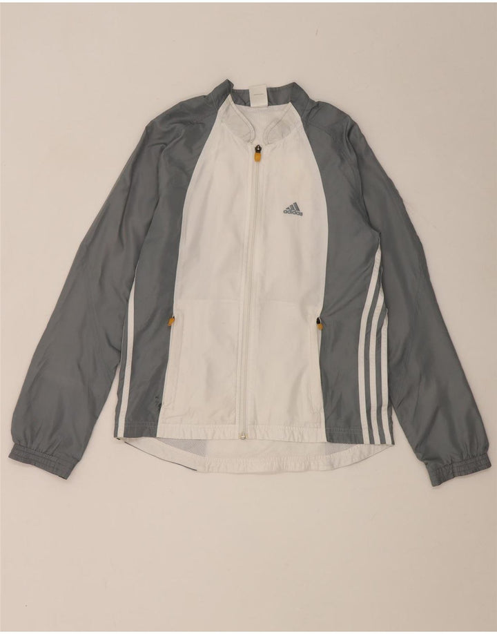 Γυναικεία αθλητική φόρμα Adidas Top Jacket UK 10 Small Grey Colourblock