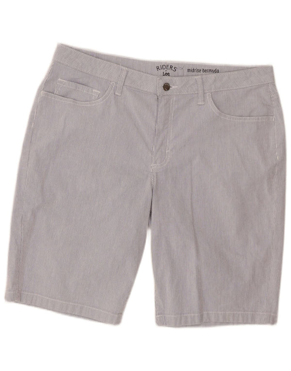 Lee Womens Riders Σορτς Βερμούδα μεσαίου ύψους US 16 2XL W36 Blue Pinstripe