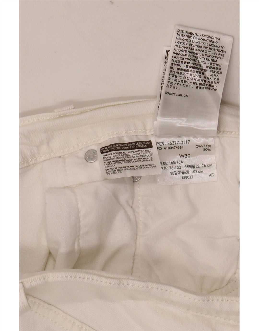 LEVI'S Γυναικείο 501 τζιν σορτς W30 Μεσαίο λευκό βαμβακερό