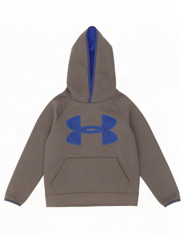 Under Armour Boys Cold Gear Graphic Hoodie Jumper 7-8 ετών Small Grey