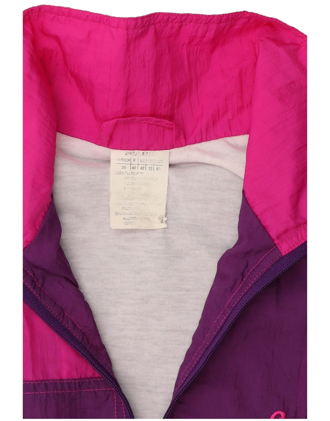 Vintage γυναικεία φόρμα UK 12 Medium Purple Colourblock Polyamide