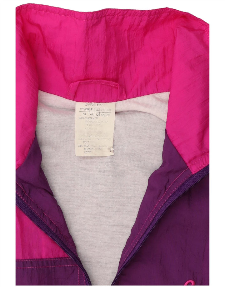 Vintage γυναικεία φόρμα UK 12 Medium Purple Colourblock Polyamide