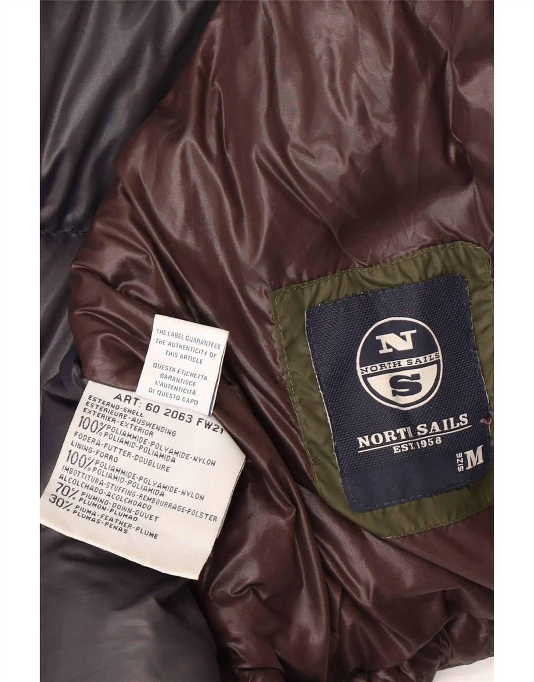 NORTH SAILS Ανδρικό μπουφάν με επένδυση UK 38 Medium Brown Polyamide
