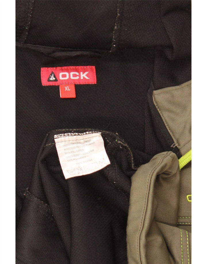 OCK Ανδρική αθλητική φόρμα με κουκούλα Top Jacket XL Khaki Polyester
