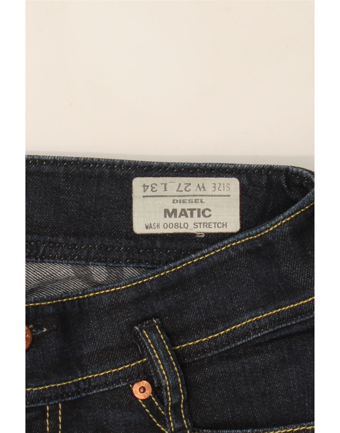 DIESEL Womens Matic Slim Jeans W27 L30 Navy Blue Cotton Vintage Diesel and Second-Hand Diesel from Messina Hembry 