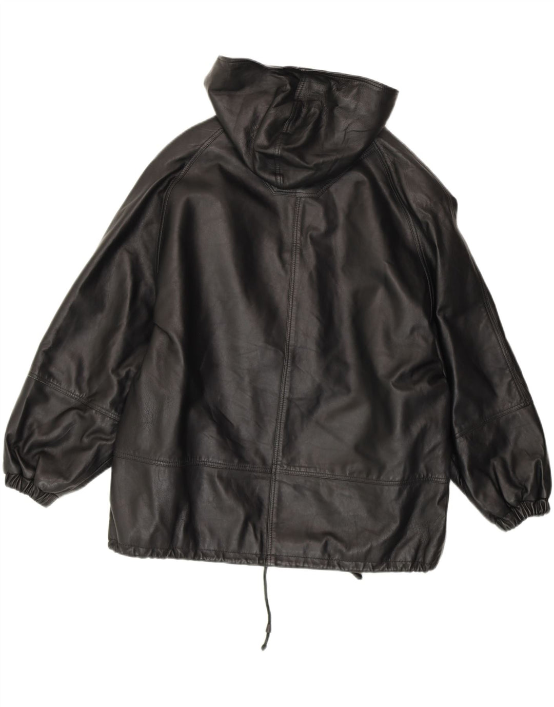 CONBIPEL Γυναικείο μπουφάν Duffle με κουκούλα IT 42 μεσαίο μαύρο δέρμα