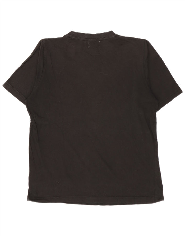 KAPPA Ανδρικό γραφικό T-Shirt Top Μικρό μαύρο βαμβακερό