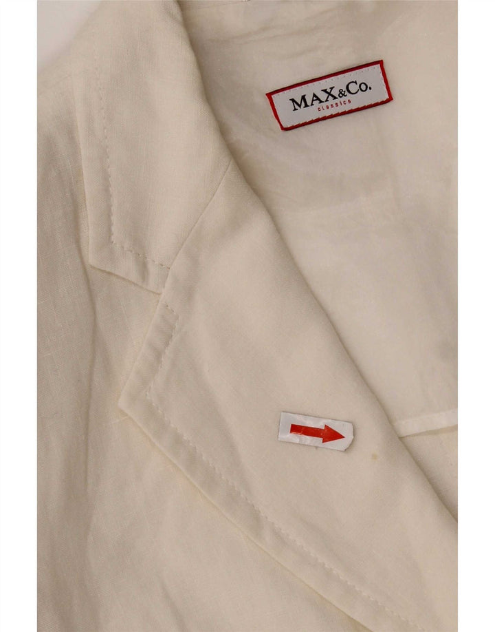 Max & Co. Γυναικείο Μπουφάν blazer UK 8 Small White Len