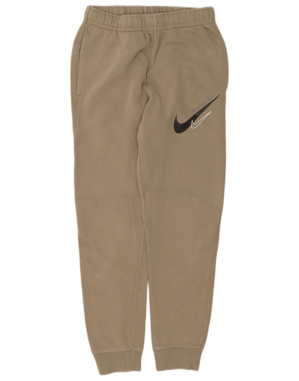 Nike Γυναικεία φόρμα αθλητικής φόρμας γραφικά Joggers UK 4 XS Μπεζ βαμβακερό