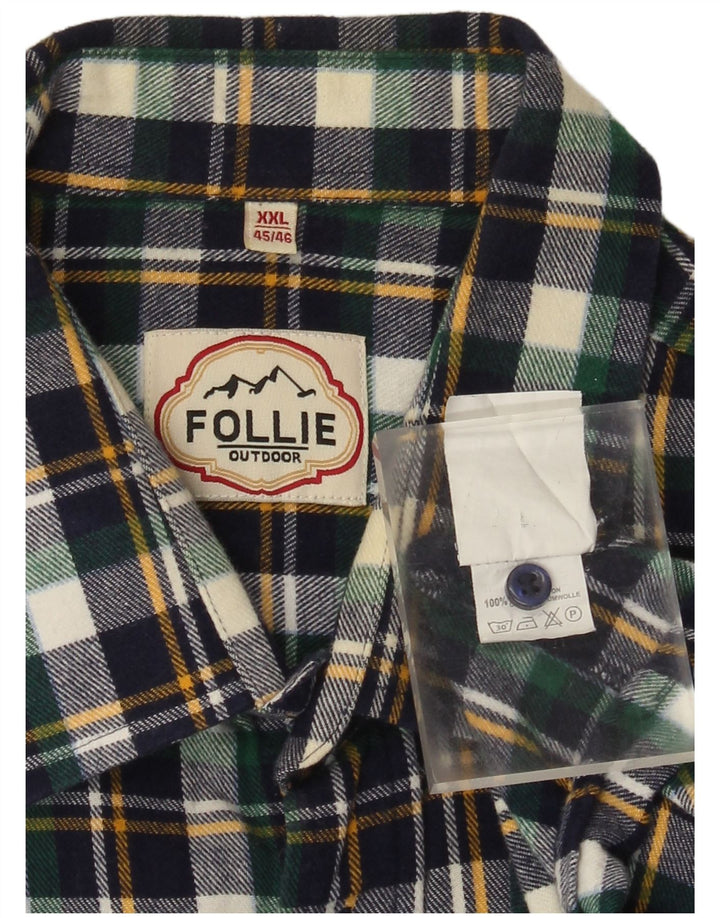 Ανδρικό φανελένιο πουκάμισο Follie 45/46 2XL Πολύχρωμο βαμβακερό