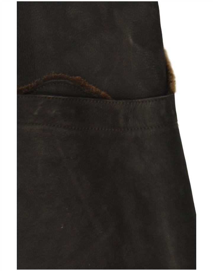 VINTAGE Γυναικείο Suede Πανωφόρι UK 16 Large Brown