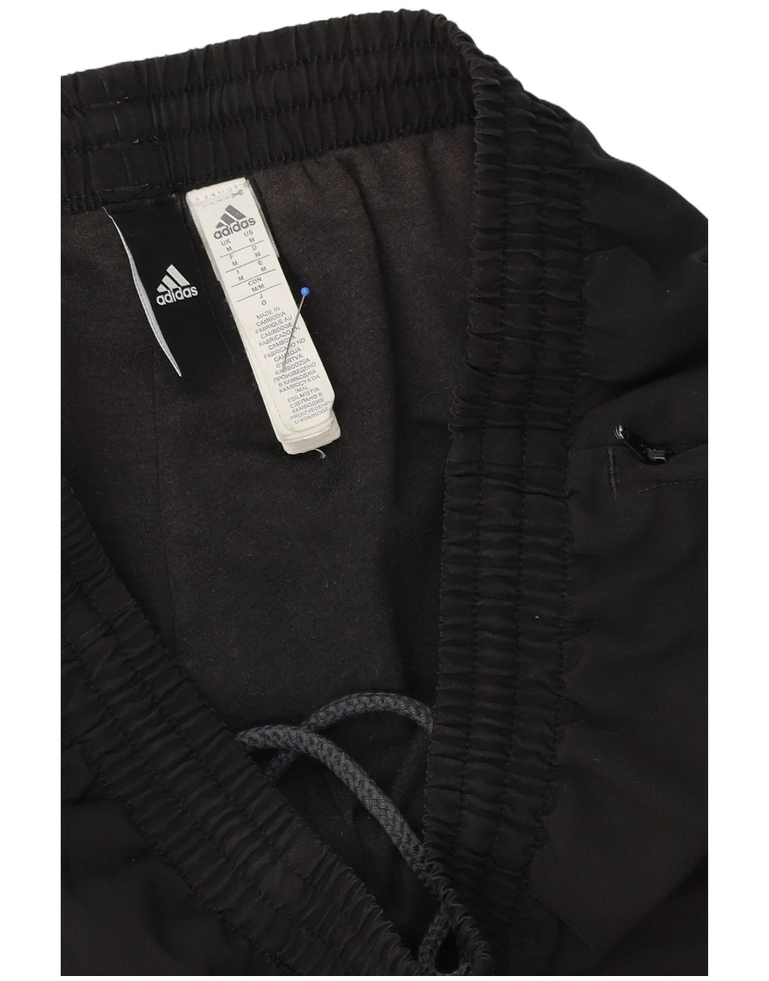 Ανδρική φόρμα ADIDAS Παντελόνι Joggers Μεσαίο Μαύρο Πολυεστέρα