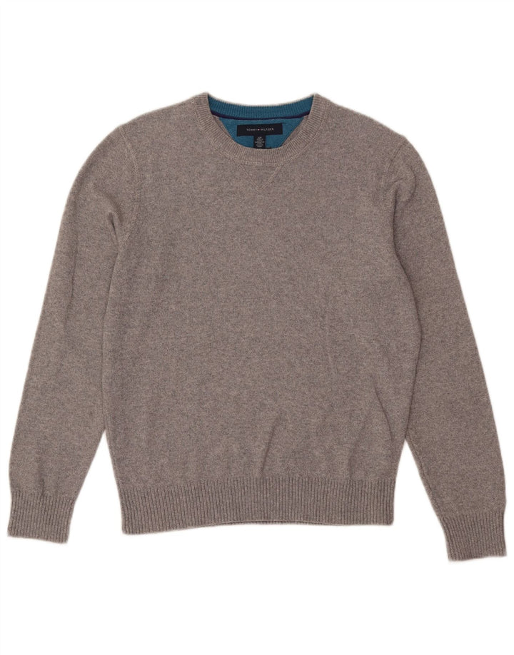 Ανδρικό πουλόβερ Tommy Hilfiger Crew Neck Jumper Μικρό Γκρι βαμβακερό