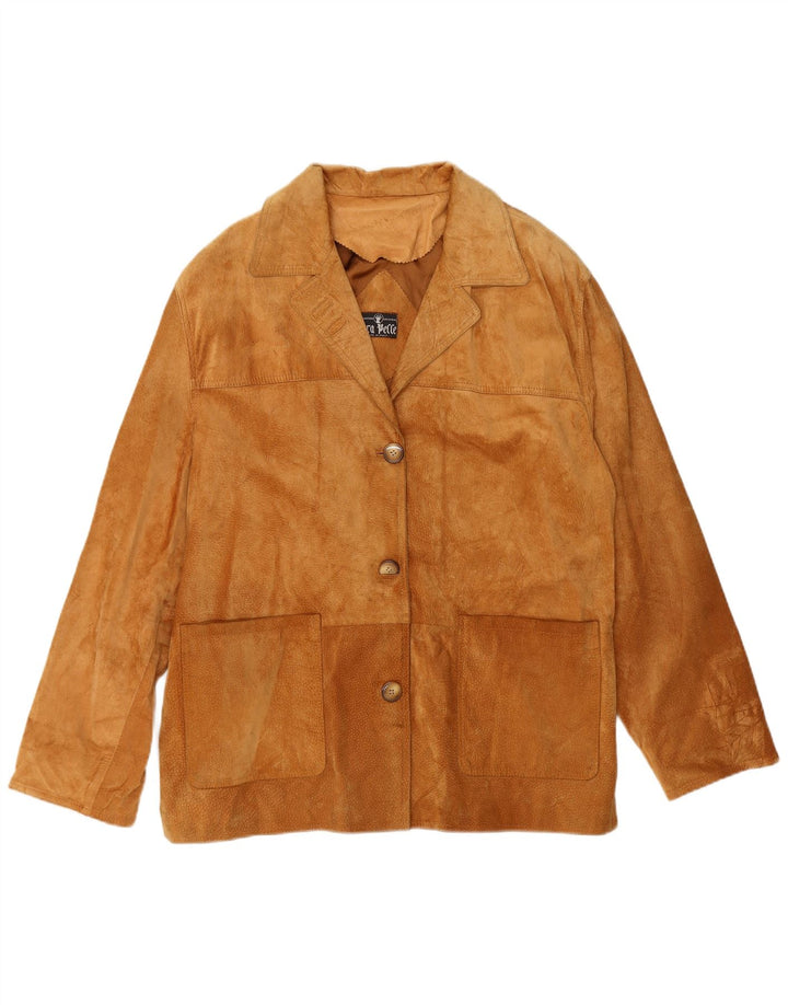 Vera Pelle Γυναικείο Suede Jacket IT 48 XL Beige Leather