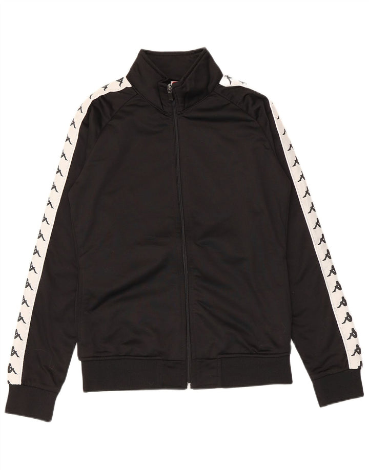 Γυναικεία φόρμα γραφικής Kappa Top Jacket UK 16 Large Black Colourblock