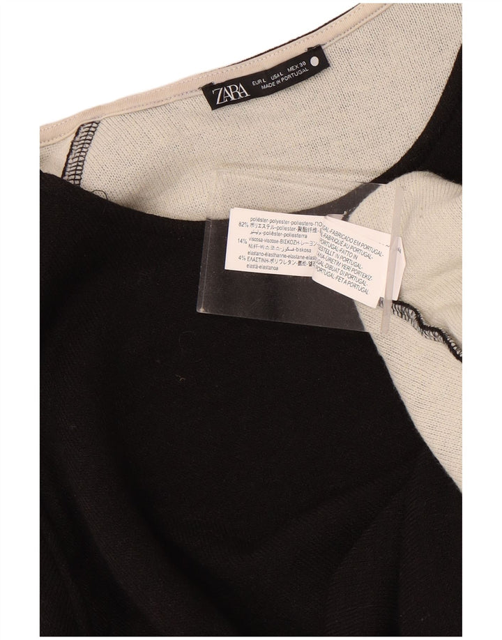Zara Γυναικεία φούτερ μεγάλου μεγέθους Jumper UK 16 Large Black Polyester