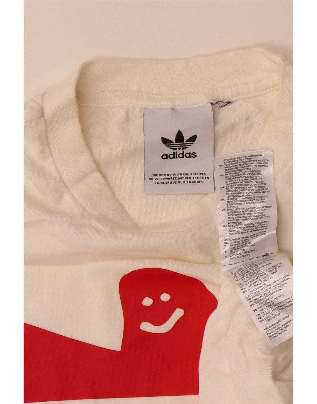 Ανδρικό γραφικό T-shirt Adidas Top Small White