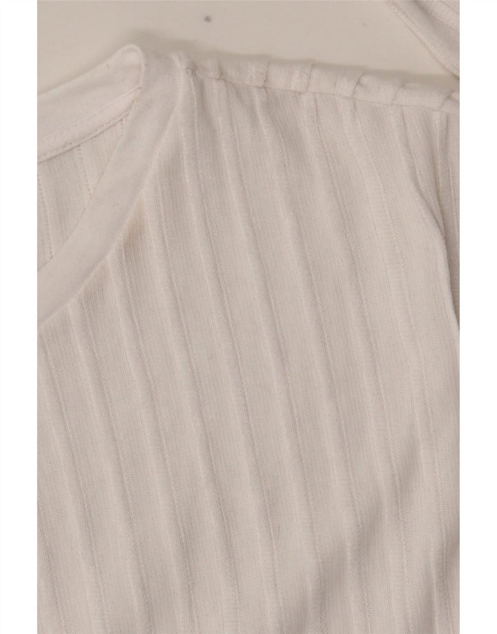 Marks & Spencer Γυναικείο τοπ μακρυμάνικο UK 10 Small White