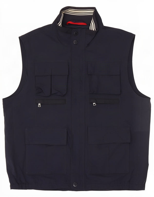 Marks & Spencer Mens Blue Harbor Utility Gilet UK 40 Large Navy Polyamide
