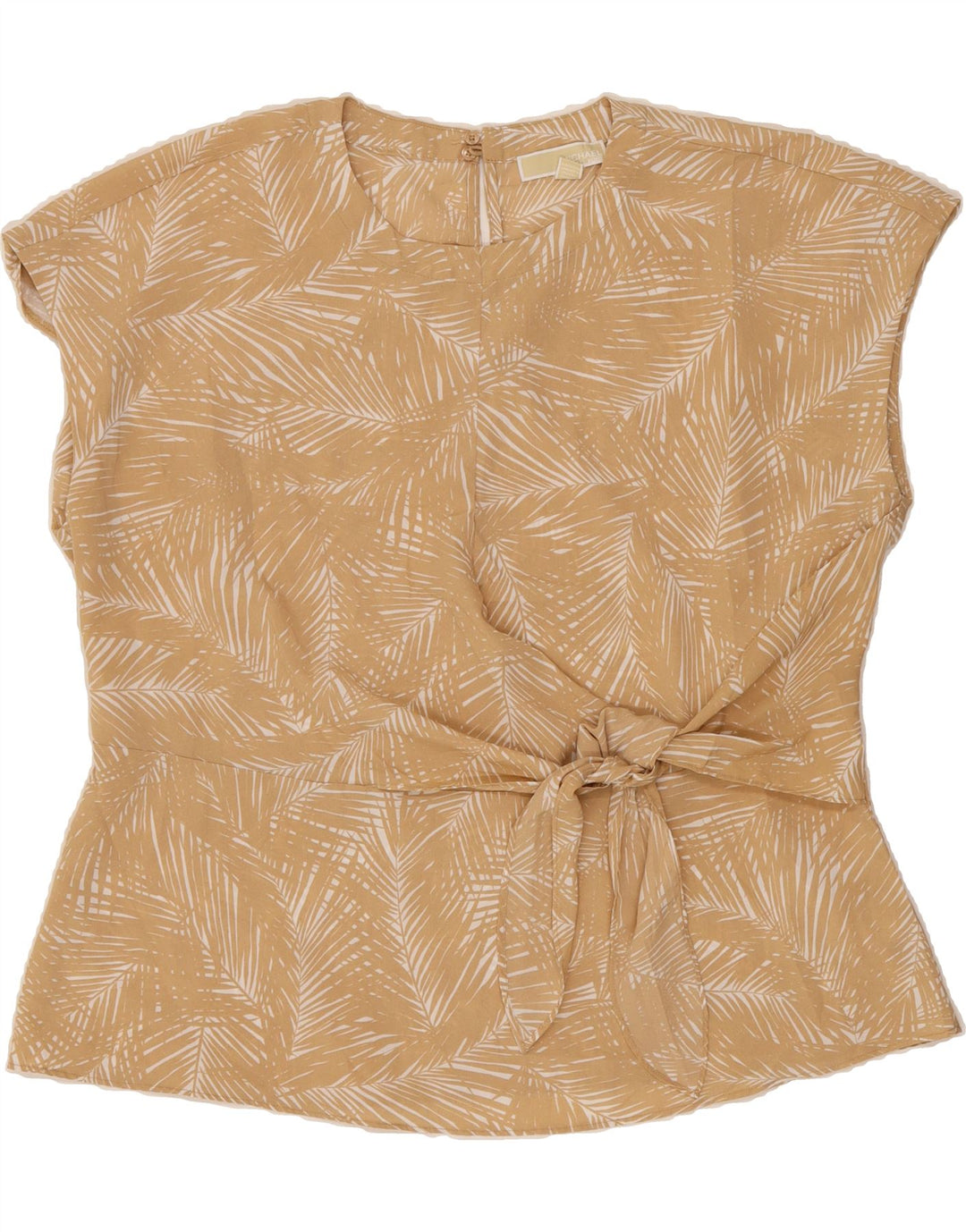 MICHAEL KORS Womens Blouse Top UK 18 XL Beige Floral Polyester Vintage Michael Kors and Second-Hand Michael Kors from Messina Hembry 