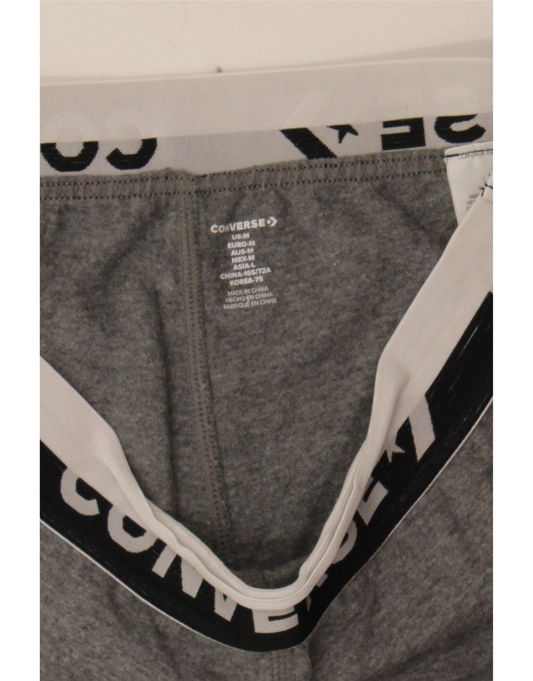 CONVERSE Womens Graphic Leggings UK 12 Medium Grey Cotton Vintage Converse and Second-Hand Converse from Messina Hembry 