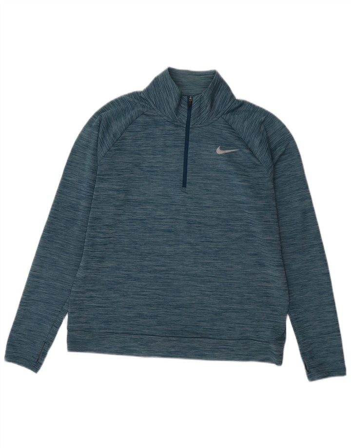Γυναικεία φόρμα πουλόβερ NIKE Dri Fit Top 14 μεσαίου μπλε φλύκταινας
