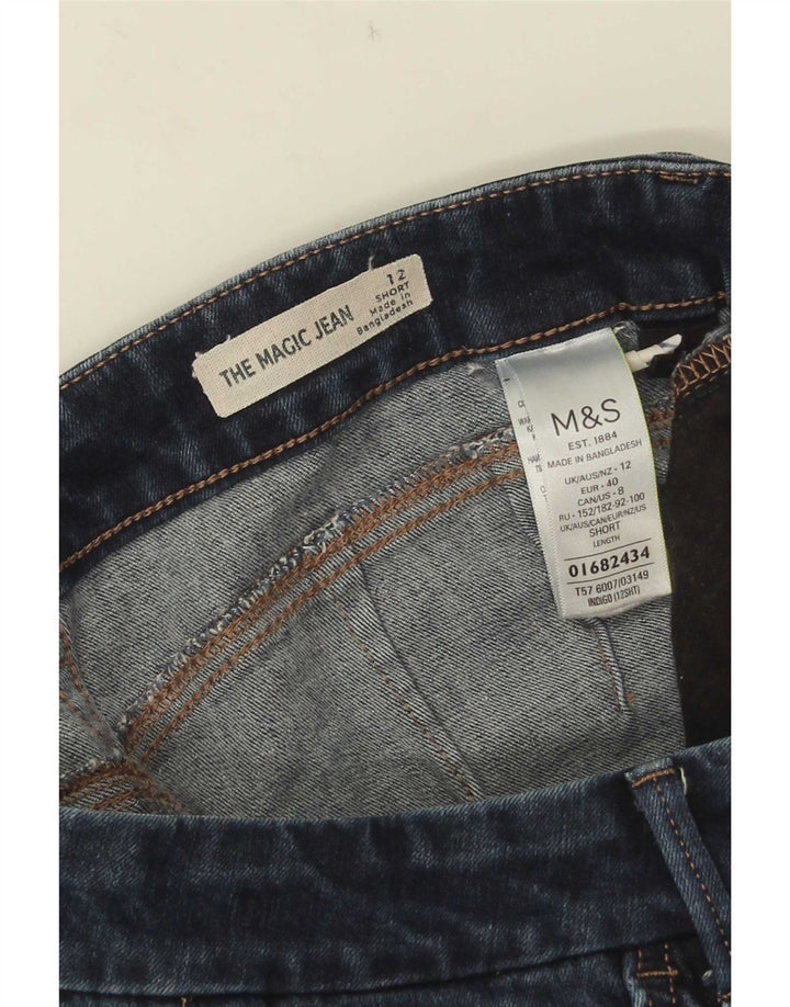 Marks & Spencer Γυναικεία τζιν UK 12 Medium W28 L27 Navy Blue Cotton