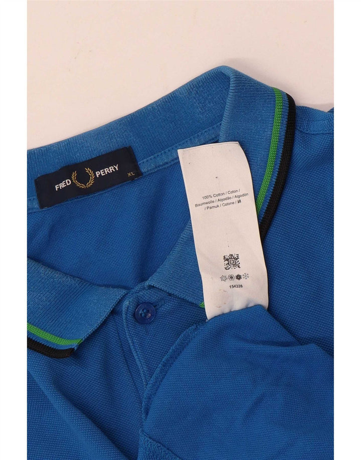 Fred Perry Ανδρικό Πόλο Μπλουζάκι XL Μπλε ριγέ βαμβακερό