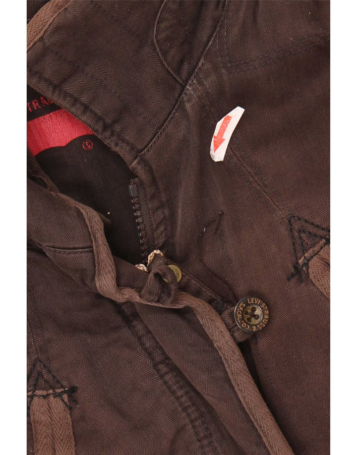 Γυναικείο τζάκετ Levi's Windbreaker UK 10 Small Brown Ψαροκόκκαλο