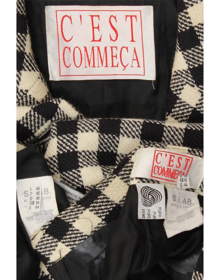 C'EST COMMECA γυναικεία φούστα 2 τεμαχίων UK 14 Medium W30 Black Gingham