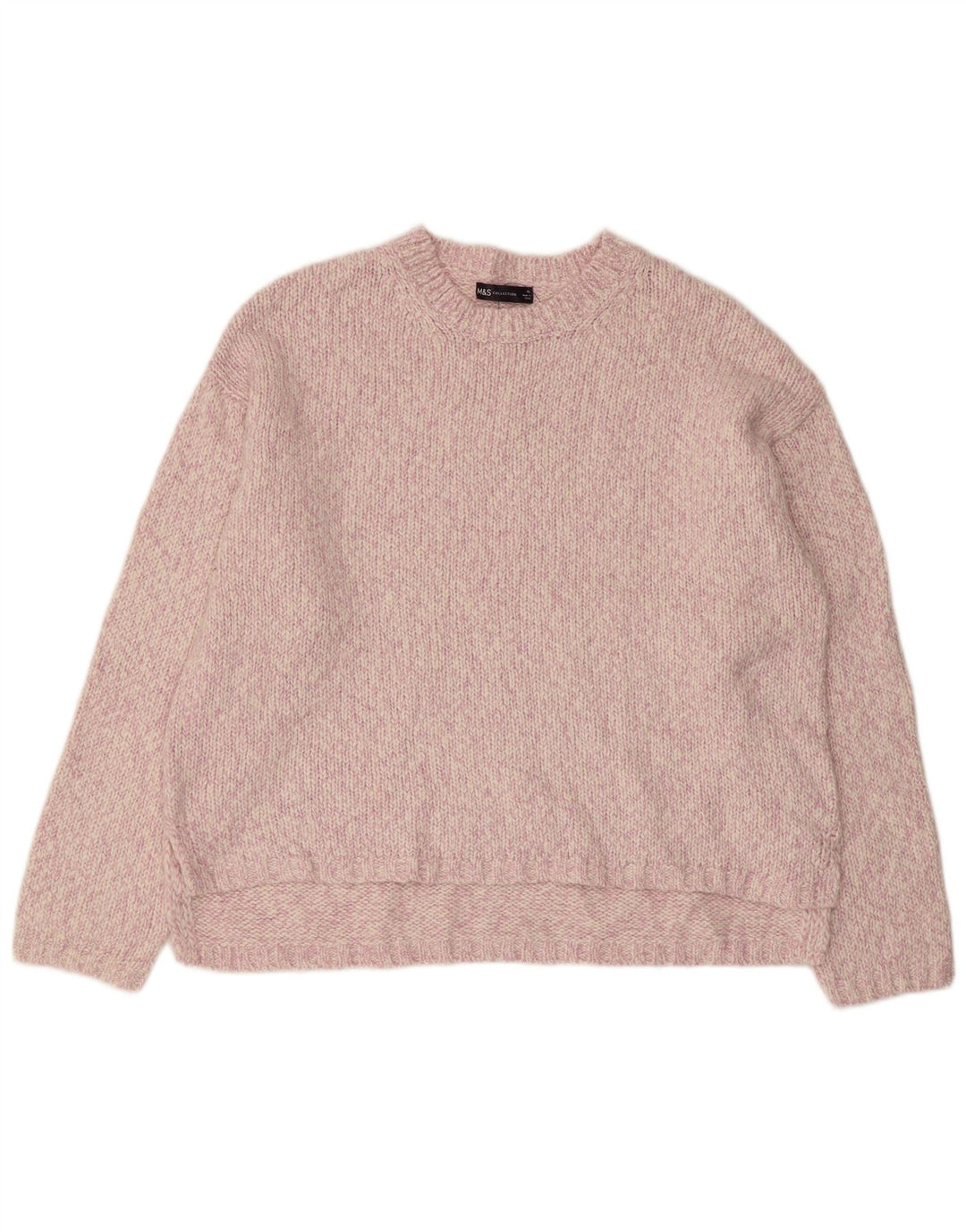 MARKS & SPENCER Γυναικείο πουλόβερ με λαιμόκοψη UK 18 XL Pink Flecked