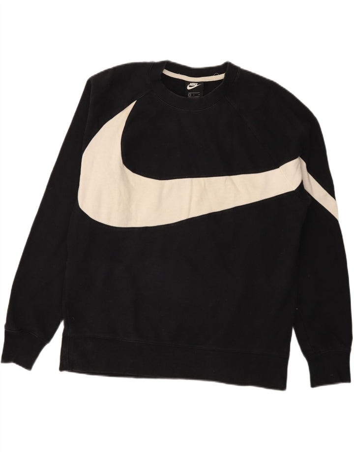 Ανδρικό γραφικό φούτερ Nike Jumper μεγάλο μαύρο βαμβακερό