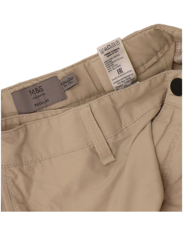Marks & Spencer Ανδρικό ίσιο παντελόνι Cargo W36 L29 Μπεζ βαμβακερό