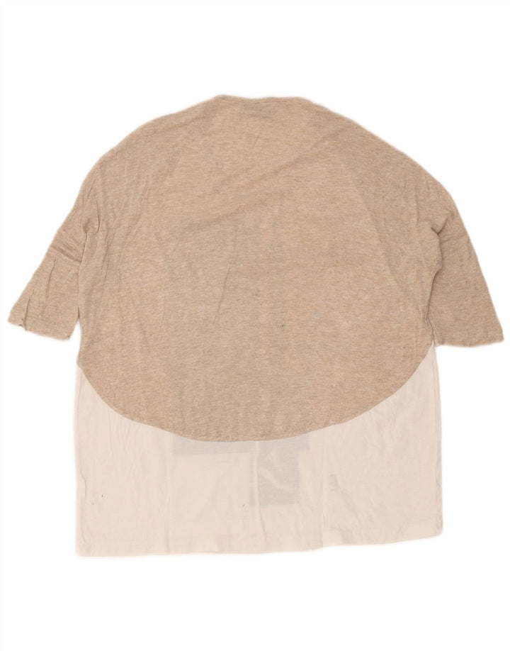 Γυναικείο T-Shirt Zara Top UK 14 Medium White Colourblock