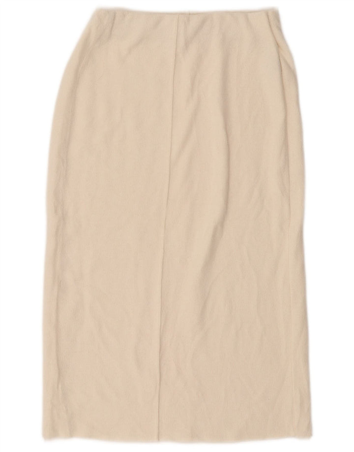 Γυναικεία μίντι ίσια φούστα ZARA Small W26 Off White Polyester