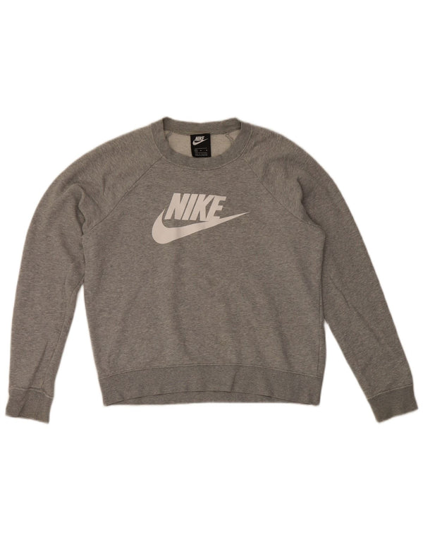 Γυναικείο γραφικό φούτερ Nike Jumper UK 14 Μεσαίο γκρι βαμβακερό