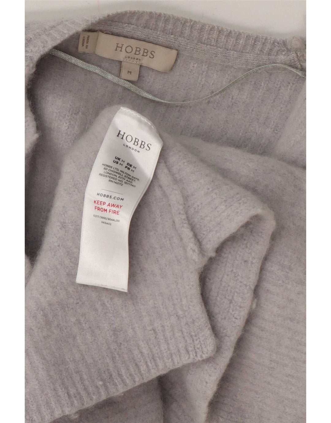 Γυναικείο πουλόβερ Hobbs Crop Open Cardigan UK 12 Medium Blue Wool