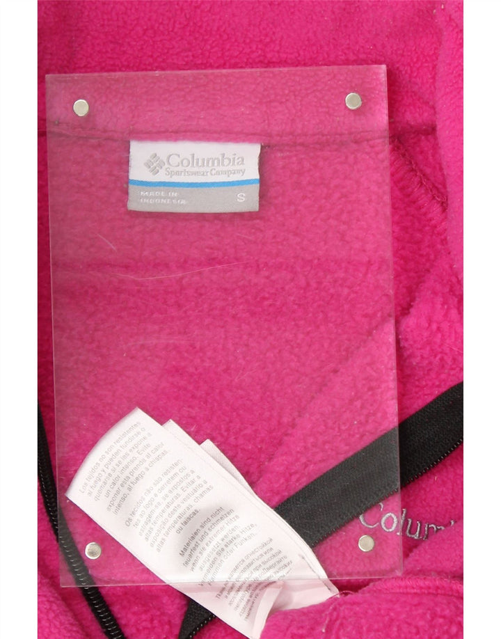 COLUMBIA Womens Fleece Jacket UK 10 Small Pink Polyester Vintage Columbia and Second-Hand Columbia from Messina Hembry 