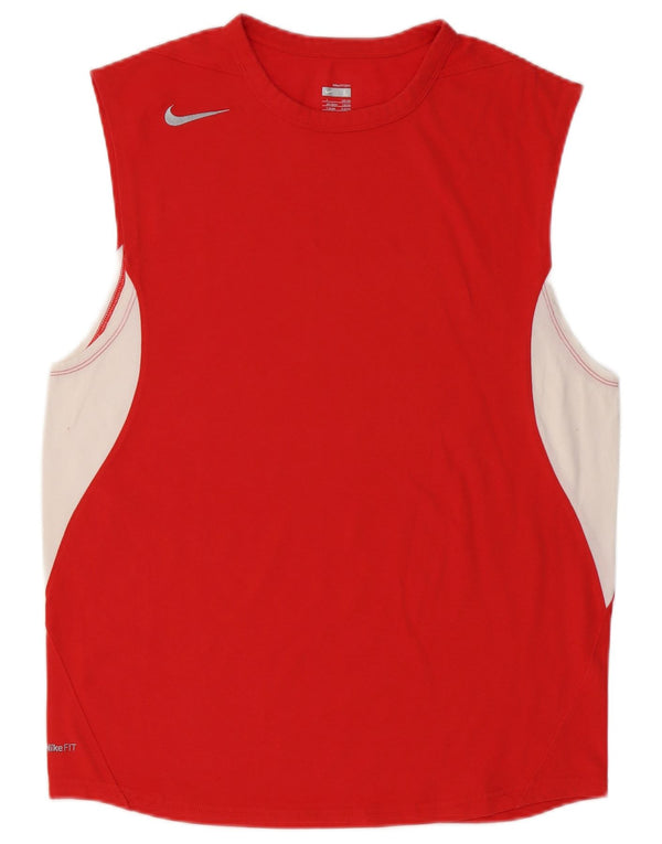 Ανδρικό φανελάκι Nike UK 42/44 Μεγάλο κόκκινο βαμβακερό σπορ