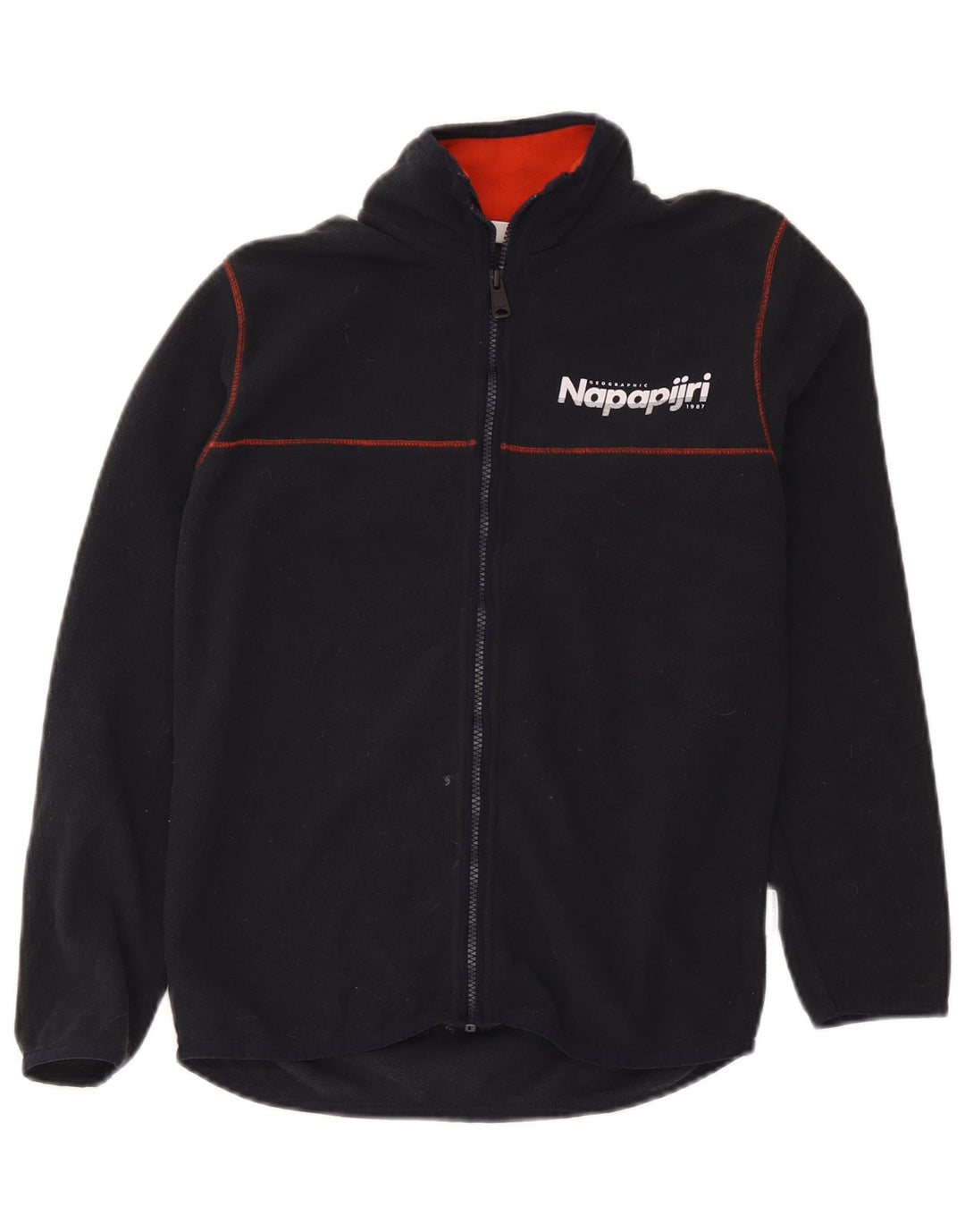 Napapijri Boys Graphic Fleece Jacket 13-14 ετών Μαύρο Πολυεστέρας