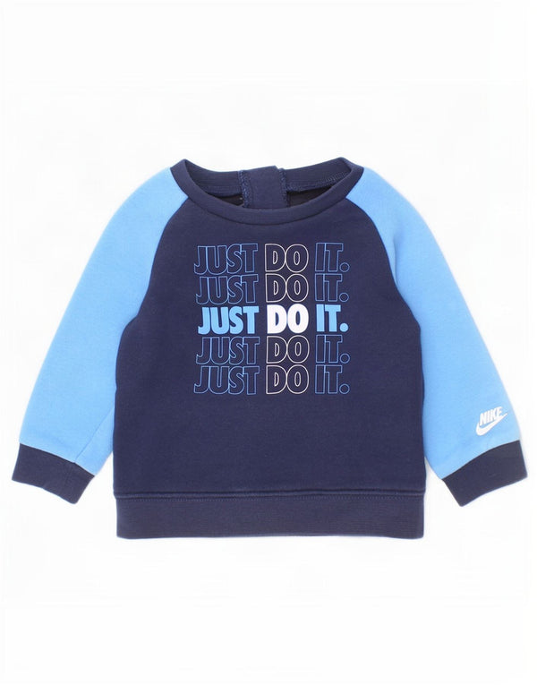Γραφικό φούτερ Nike Baby Boys Jumper 9-12 μηνών Navy Blue Colorblock