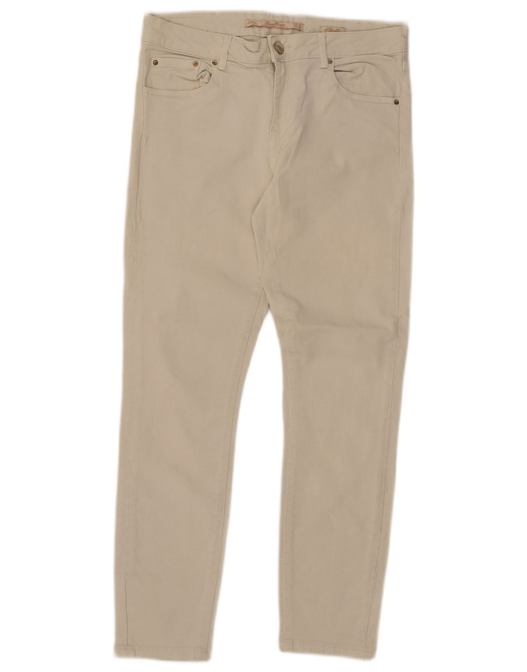 Zara Γυναικείο Slim Casual Παντελόνι EU 38 Small W28 L26 Off White