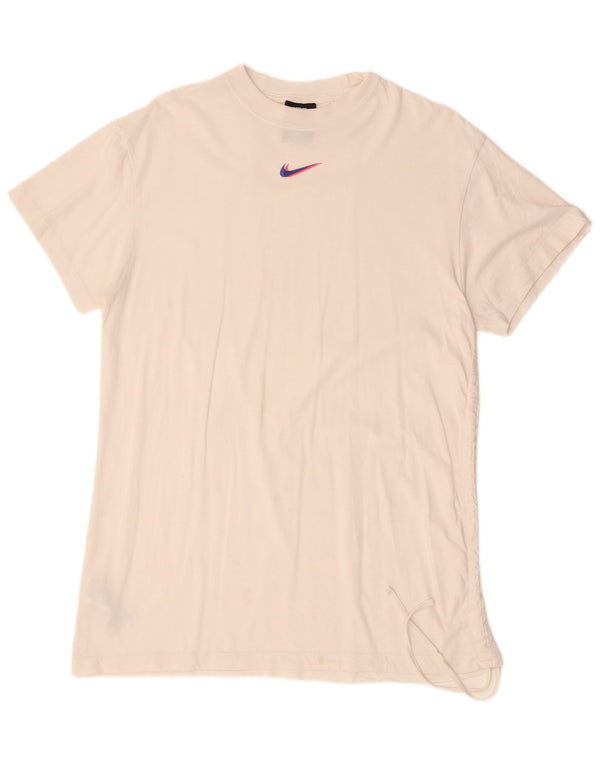 Γυναικείο μπλουζάκι NIKE Loose Fit Top UK 14 Μεσαίο λευκό βαμβακερό