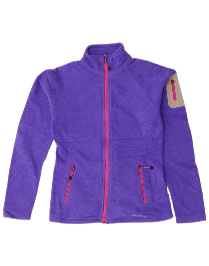 EDDIE BAUER Γυναικείο Fleece Jacket UK 6 XS Purple Colourblock Polyester