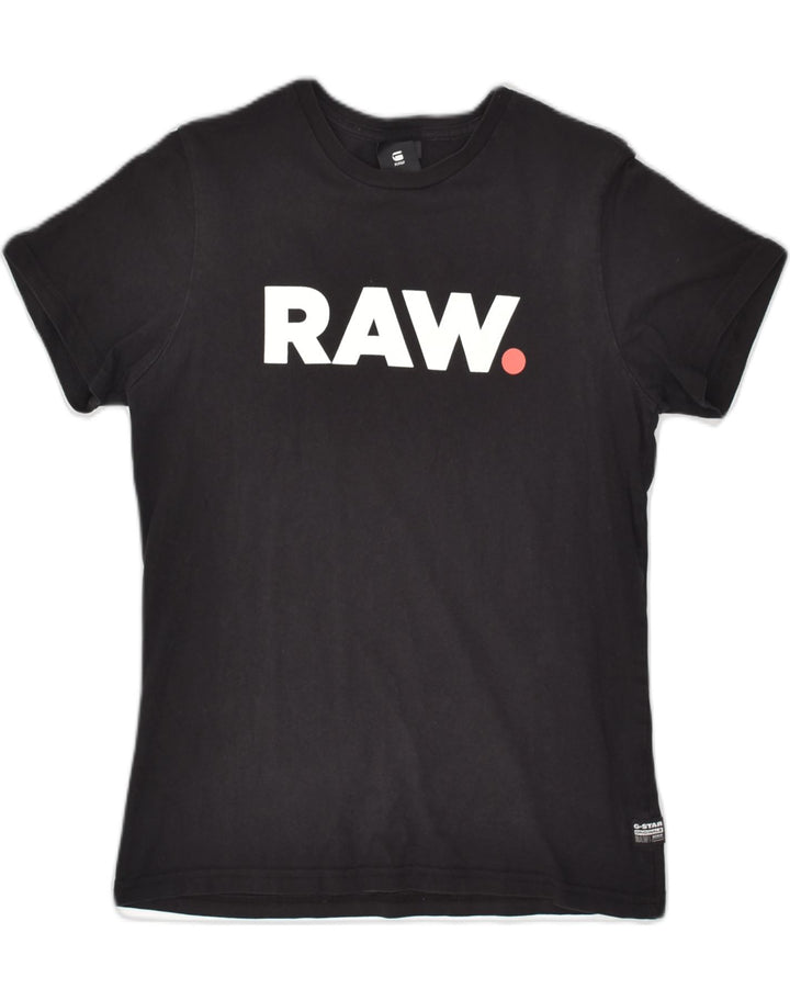 G-STAR Boys Raw Graphic T-Shirt Top 13-14 Years Black Cotton | Vintage G-Star | Thrift | Second-Hand G-Star | Used Clothing | Messina Hembry 