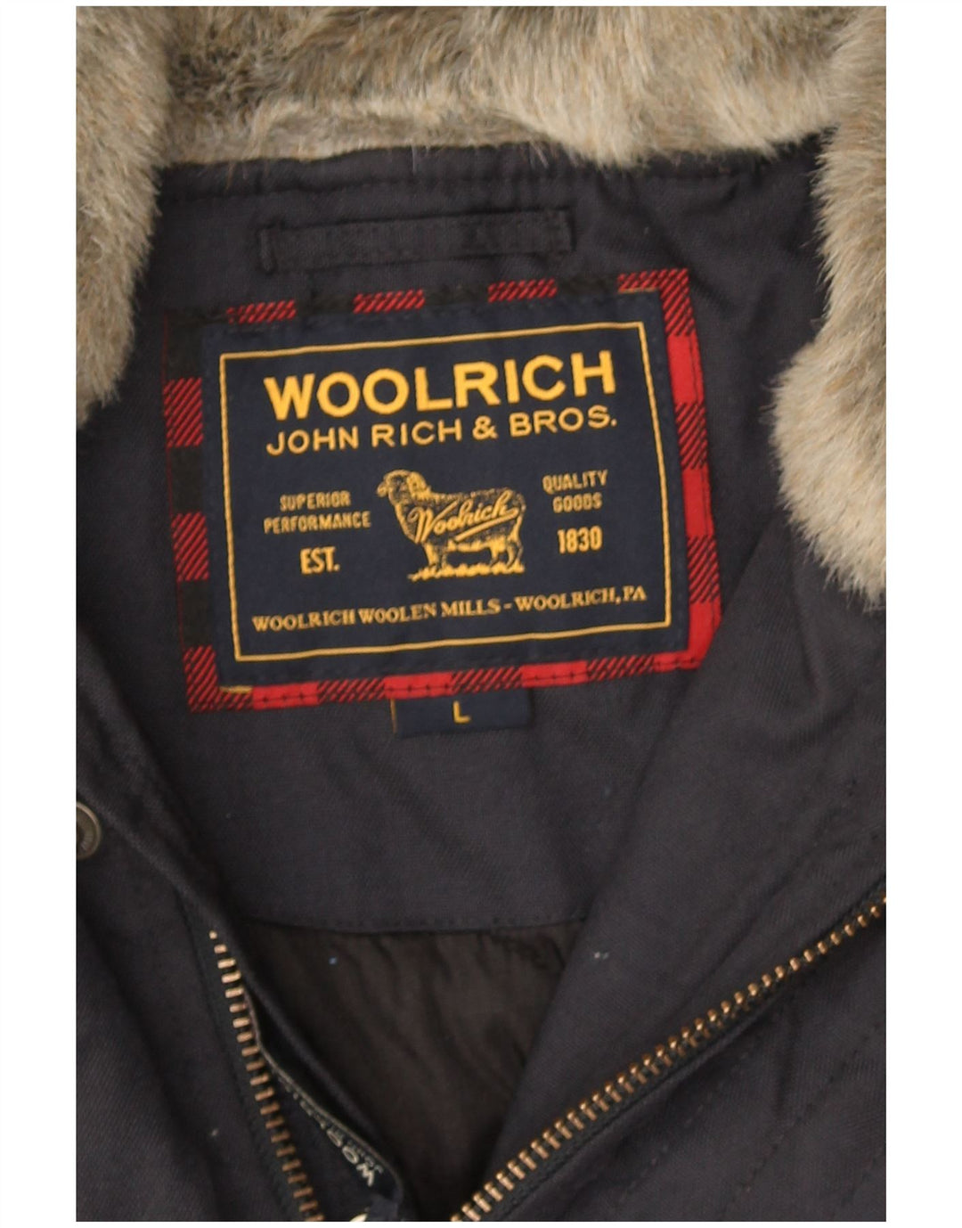 Woolrich Ανδρική κουκούλα Bomber Jacket UK 40 Large Navy Blue