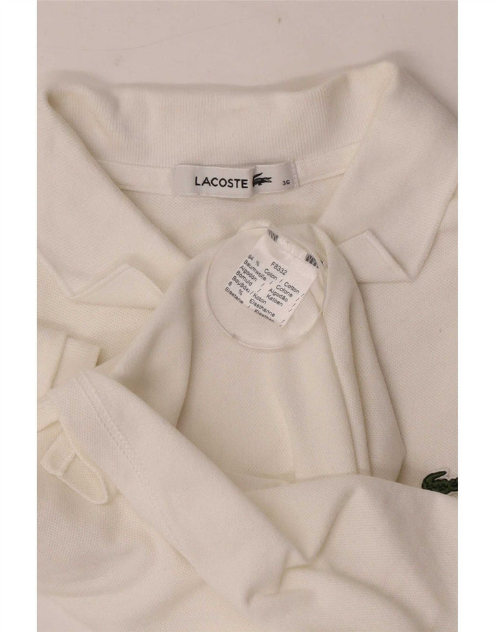 Γυναικείο πουκάμισο πόλο Lacoste Νούμερο 36 Small λευκό βαμβακερό