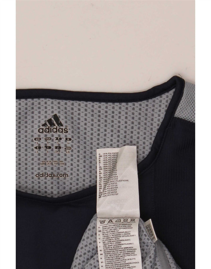 Adidas Ανδρικό γιλέκο Climacool Top Large Navy Blue Colorblock Πολυεστέρας