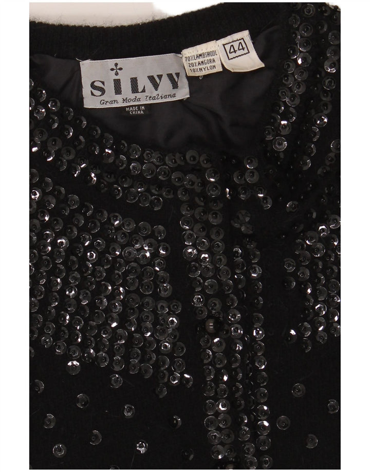 Γυναικείο πουλόβερ Silvy Cardigan IT 44 Medium Black Lambswool