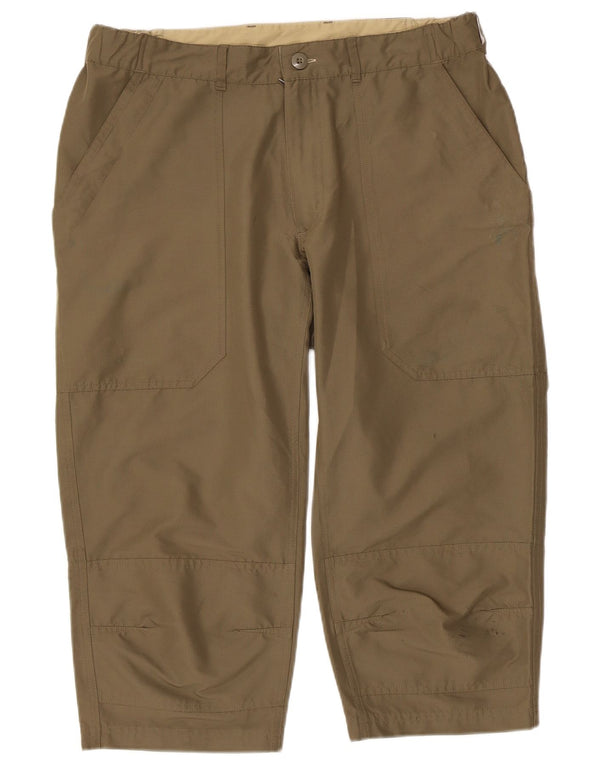 PATAGONIA Mens Straight Capri Trousers Large W34 L21 Khaki Polyester